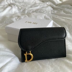 Dior Saddle Flap Card Holder